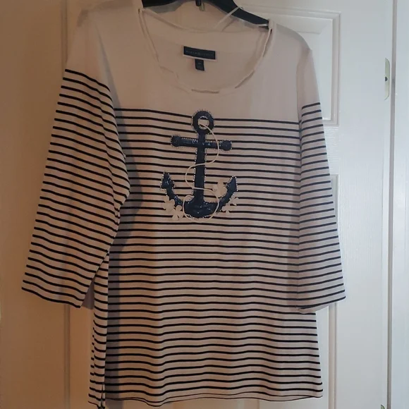 three quarter sleeve karen scott tops